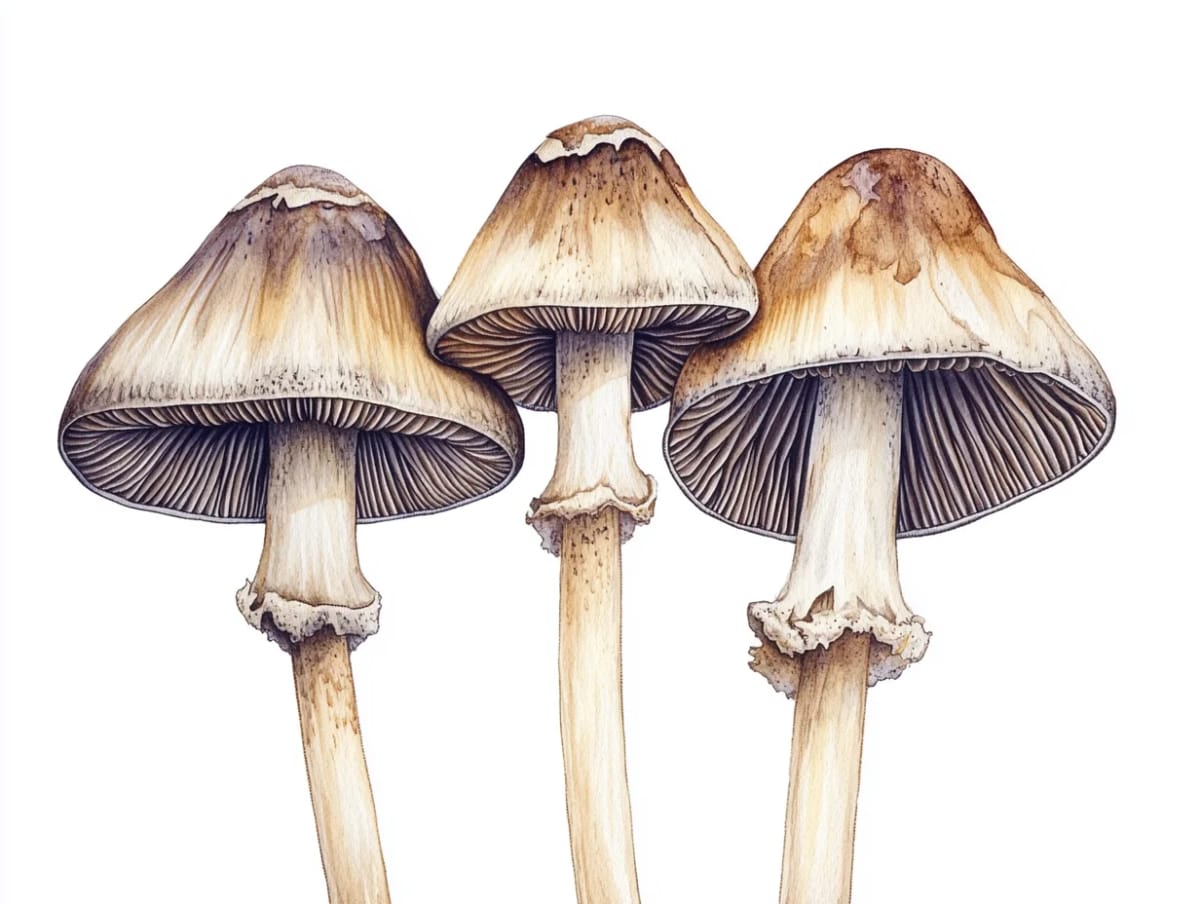 Morfologia Psilocybe mexicana, przedstawiająca charakterystyczne cechy grzyba.