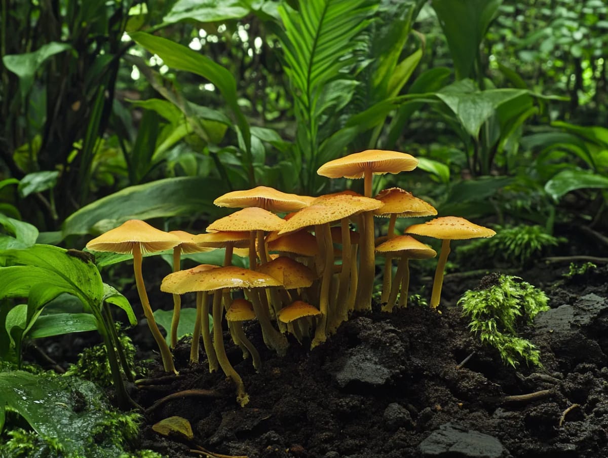 Miejsce wzrostu Psilocybe mexicana, grzyby w naturalnym środowisku.