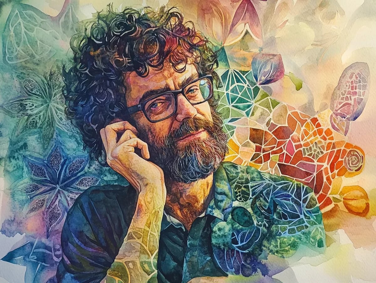 Terence McKenna, pisarz etnobotanik i filozof, znany z kontrowersyjnych hipotez.